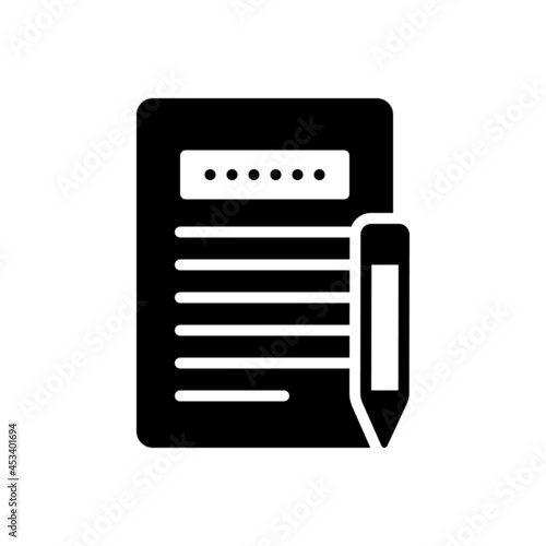 Black solid icon for clause