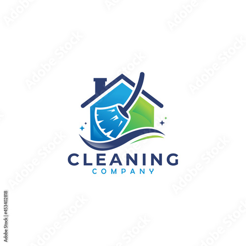 cleaning house logo icon company vector