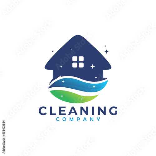 cleaning logo icon company vector