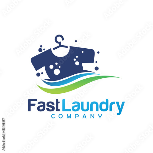 washing laundry logo icon vector