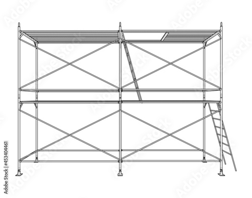 Prefabricated scaffolding. Vector