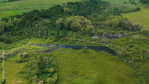 Aerial over the rocky mountains, Aspen Colorado. 