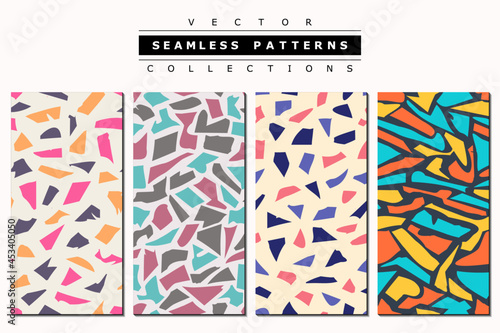 Seamless granite terrazzo pattern-Vector