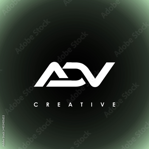 ADV Letter Initial Logo Design Template Vector Illustration