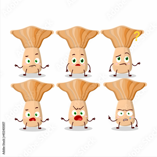 Cartoon character of lactarius with what expression