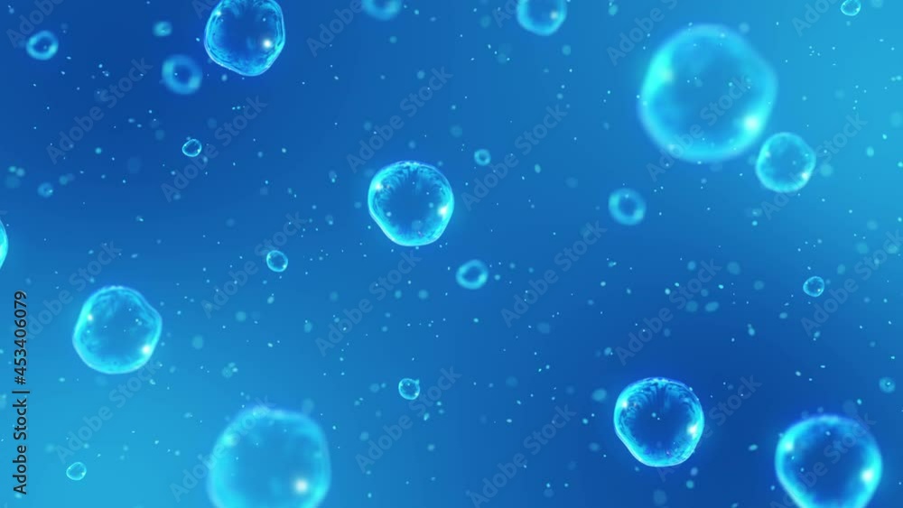 Many soap bubbles on blue background. Realistic bubbles slowly float. Transparent bubbles flying. Loop animation. Many soap bubbles on blue background. Realistic bubbles slowly float. Transparent bubbles flying. Loop animation.