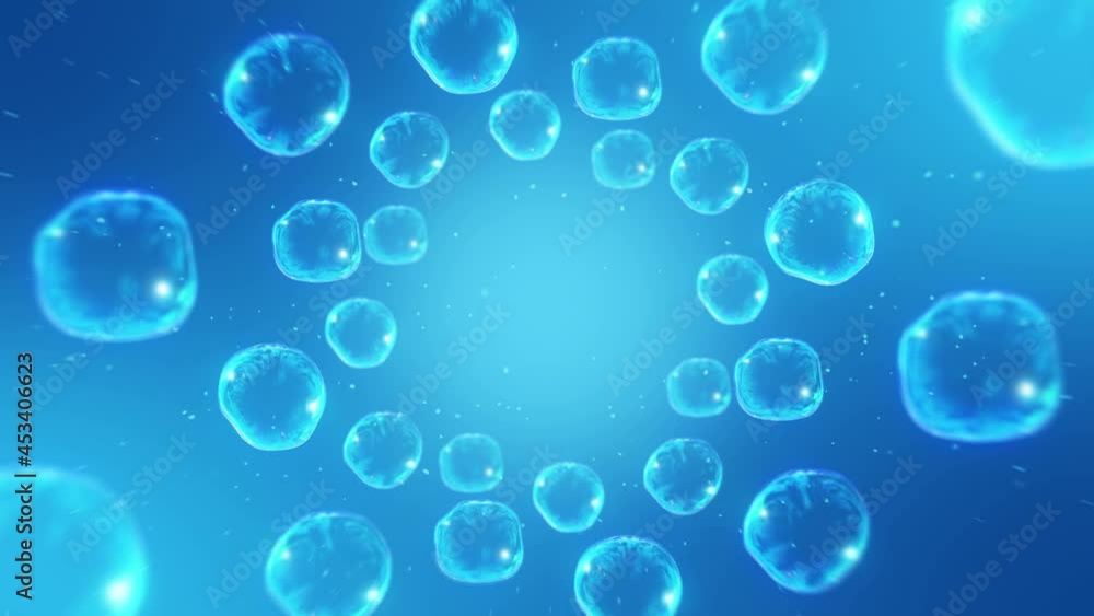 Many soap bubbles on blue background. Realistic bubbles slowly float. Transparent bubbles flying. Loop animation. Many soap bubbles on blue background. Realistic bubbles slowly float. Transparent bubbles flying. Loop animation.