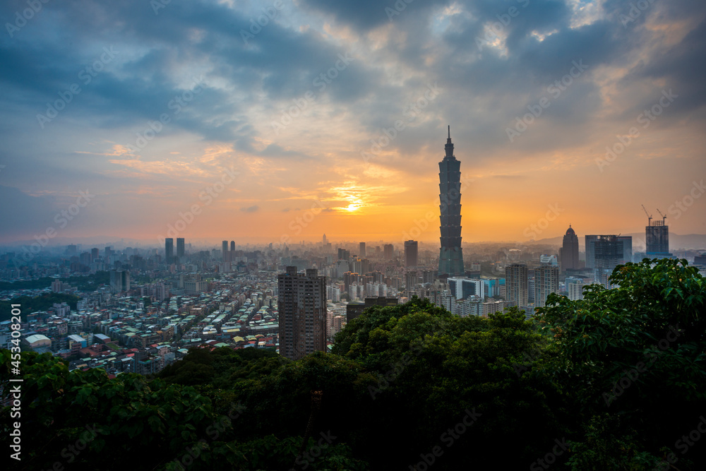 Taipei 101 Tower at Sunset