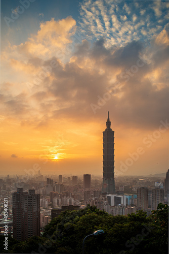 Taipei 101 Tower at Sunset