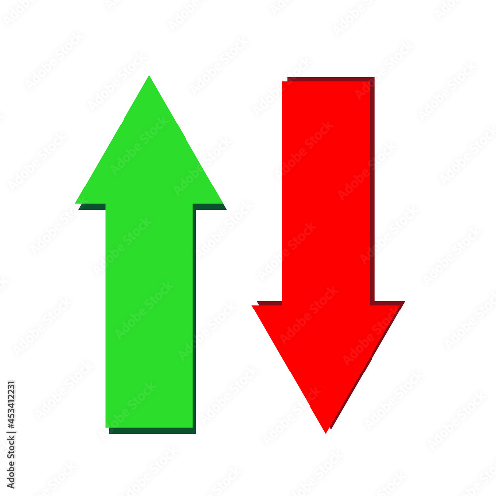 arrow up and down icon on white background. set arrows sign. two arrows symbol. flat style. arrow up and down icon on white background. set arrows sign. two arrows symbol. flat style.