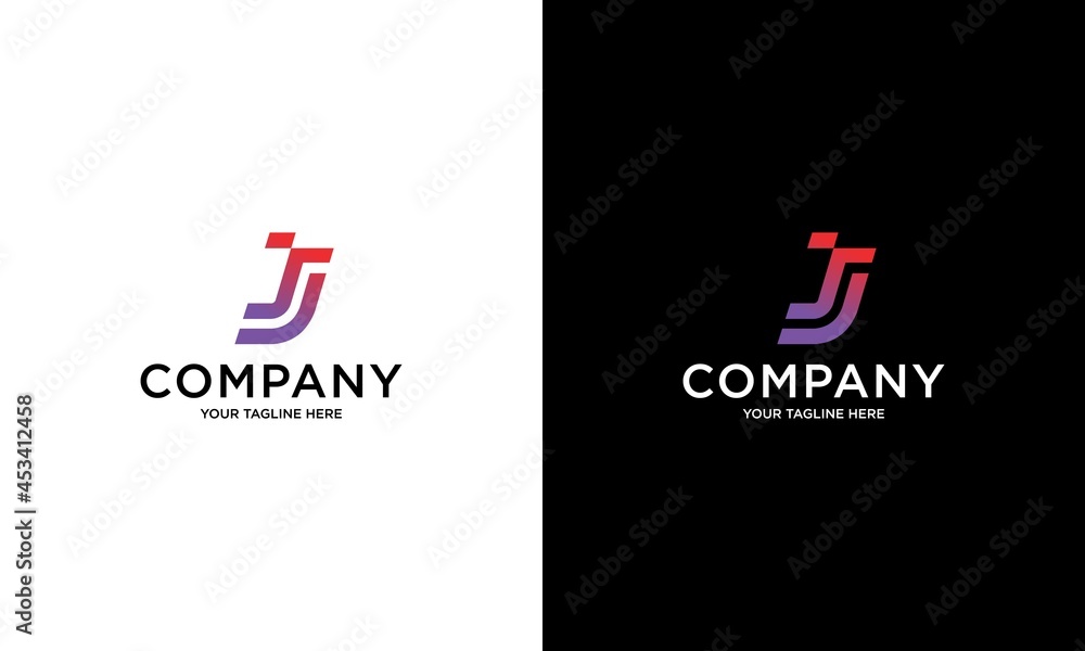 Initial Letter TJ Logo Lowercase colorful design, Modern and Simple Logo Design. Initial Letter TJ Logo Lowercase colorful design, Modern and Simple Logo Design.