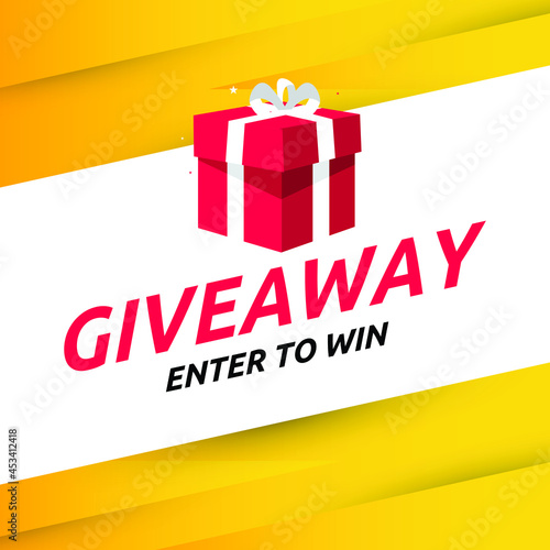 Giveaway contest enter to win banner template