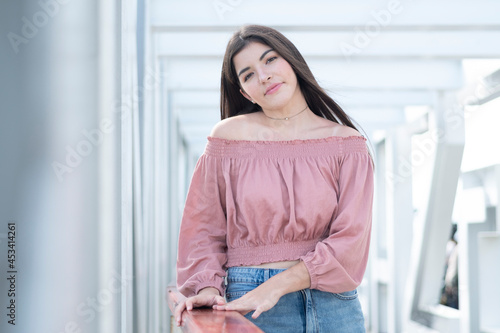 Portrait of young beautiful woman is smiling and enjoy life.