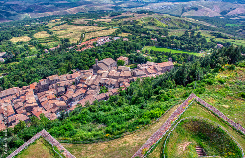 Medieval village of Radicofani in Tuscany, Italy.