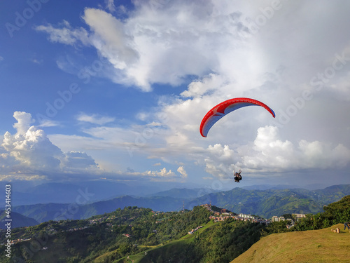 Paragliding in the mountains of Manizales in Colombia