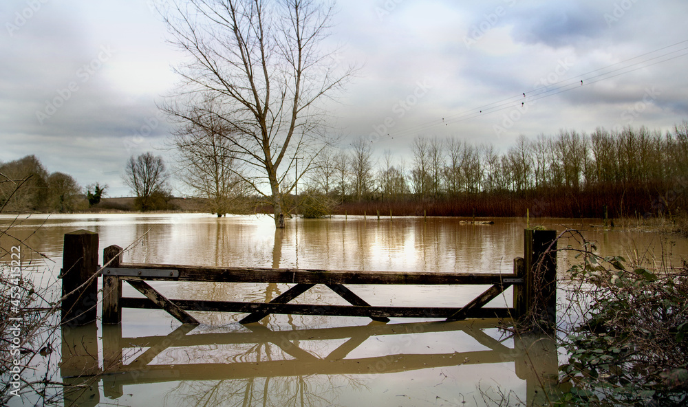 Flooded fields during spring Flooded fields during spring