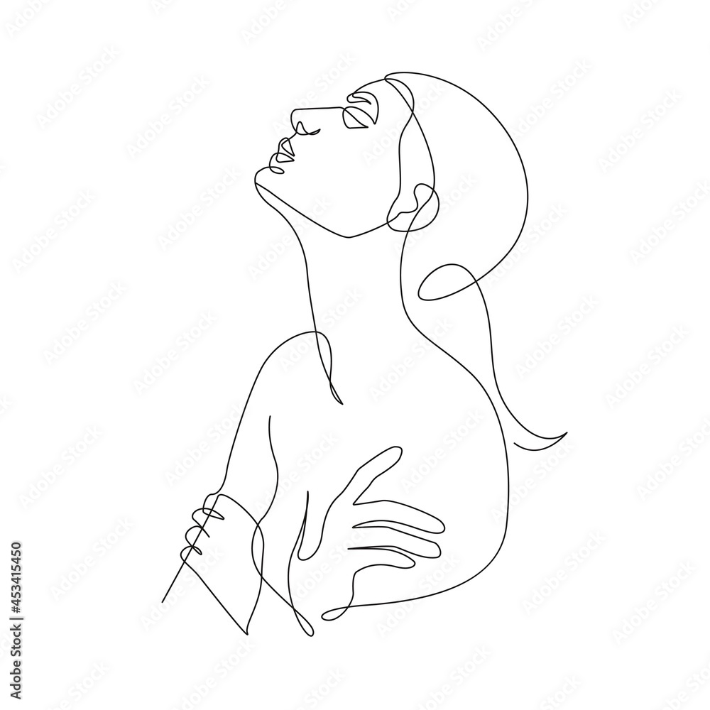 Woman Line Drawing. Abstract Minimal Female Figure Icon, Logo. Continuous One Line Woman Nude Illustration. Modern Trendy Contour Drawing. Vector EPS 10. Woman Line Drawing. Abstract Minimal Female Figure Icon, Logo. Continuous One Line Woman Nude Illustration. Modern Trendy Contour Drawing. Vector EPS 10.