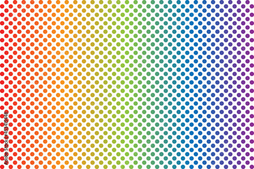 Rainbow polka dots background - Vector illustration.