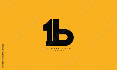 1B, B1, Abstract initial monogram letter alphabet logo design