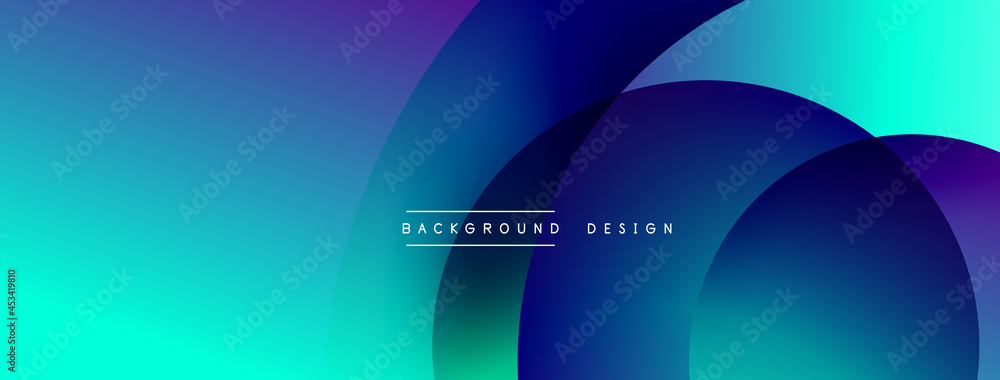 Abstract overlapping lines and circles geometric background with gradient colors Abstract overlapping lines and circles geometric background with gradient colors
