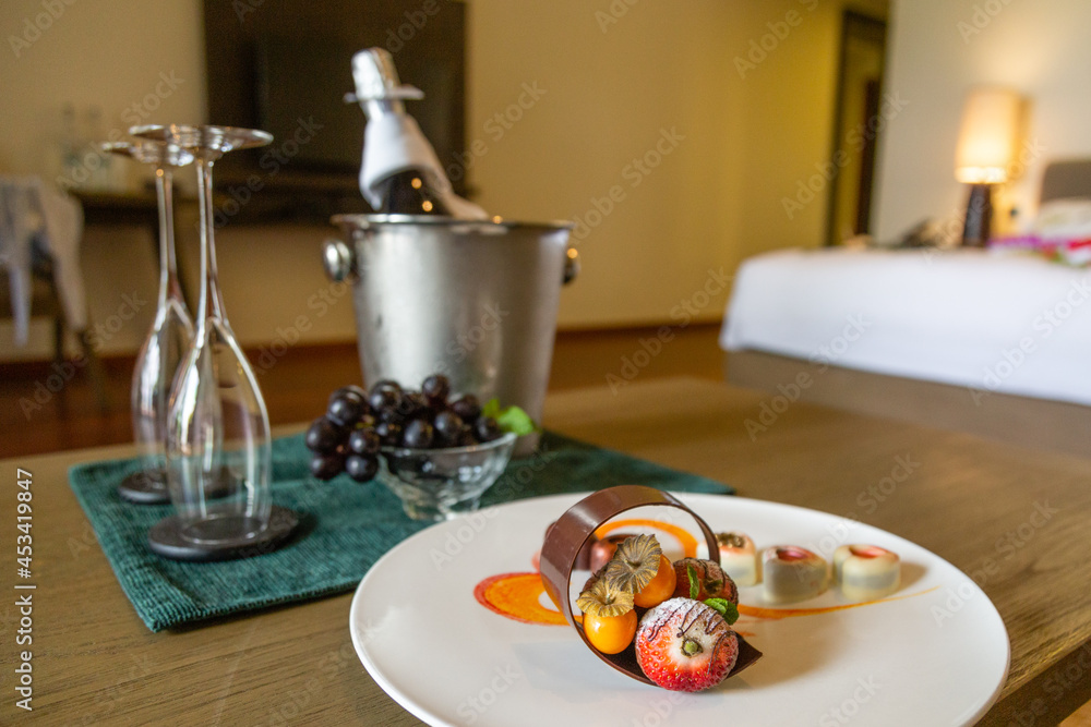 fruit plate with strawberry fruit plate with strawberry