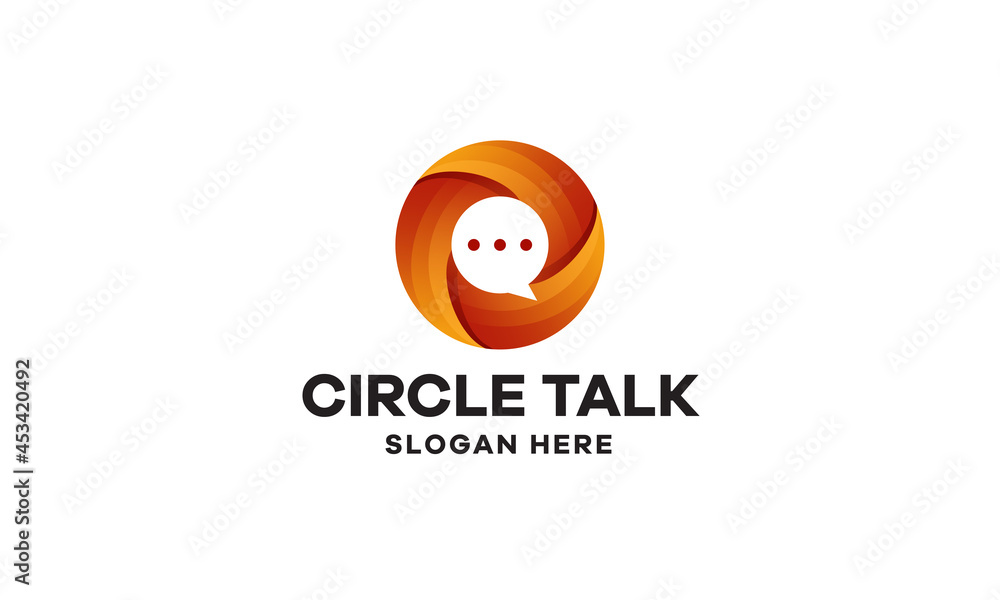 Circle Talk Gradient Logo Design Circle Talk Gradient Logo Design