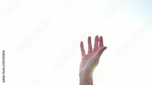 Hand in the air. Feel free