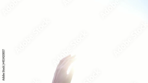 Hand in the air. Feel free