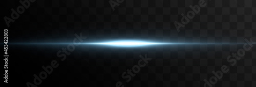 Vector glowing line of light. Magic glow, blue light, neon line. Glowing line png.