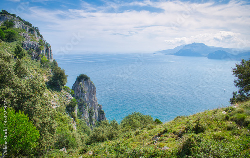 Parque natural del monte Buciero en Santoña con la punta del Fraile y el mar Cantábrico, España photo