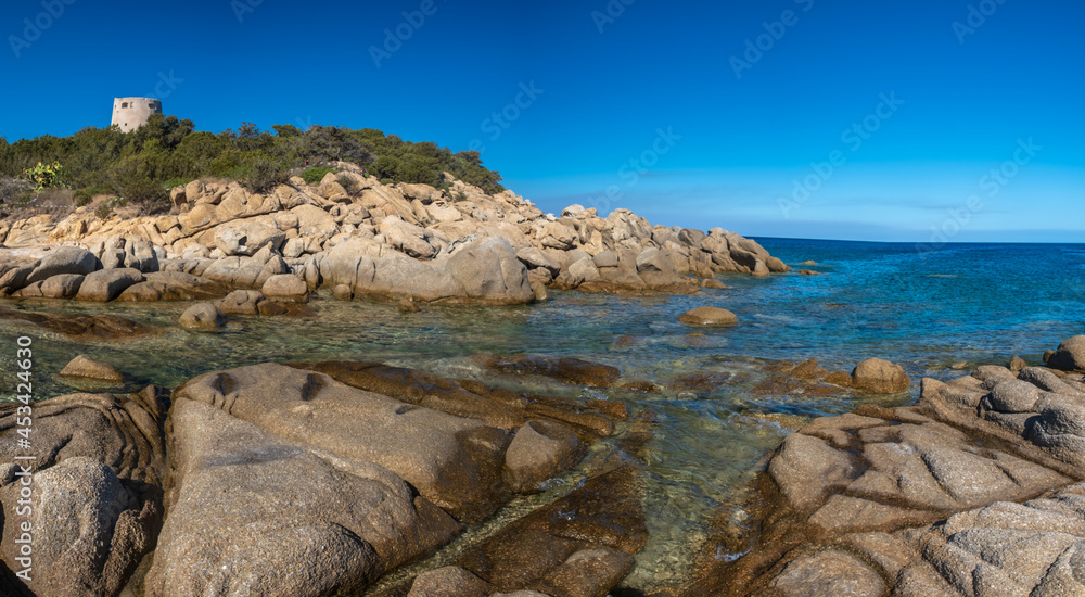 Cala Pira, Sardinia, in a summer day