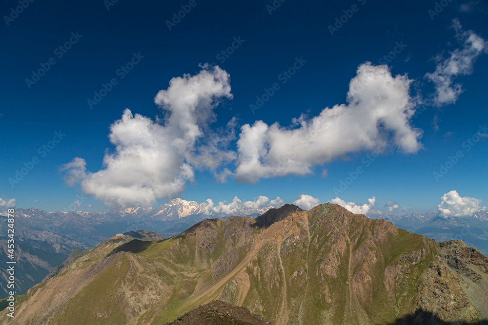 Mountains over the town of Cogne, near Gran Paradiso National Park