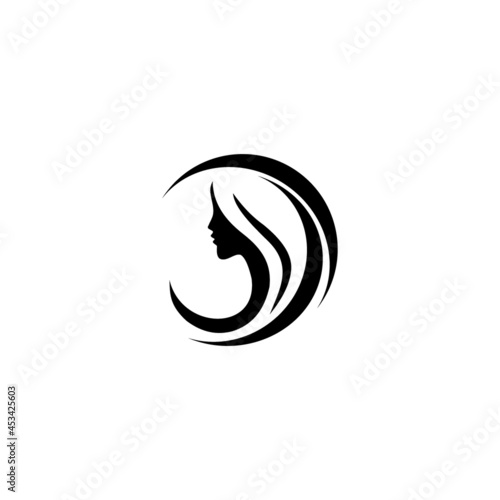 Logo woman silhouette, head, face logo Use for beauty salon, spa, cosmetics design