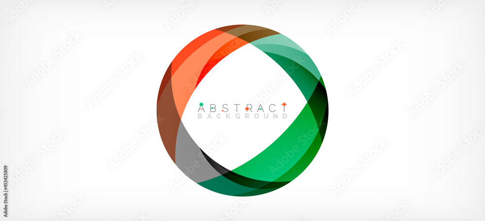 Color circle shapes, minimal geometric background. Trendy dynamic composition. Vector Illustration For Wallpaper, Banner, Background, Landing Page Color circle shapes, minimal geometric background. Trendy dynamic composition. Vector Illustration For Wallpaper, Banner, Background, Landing Page