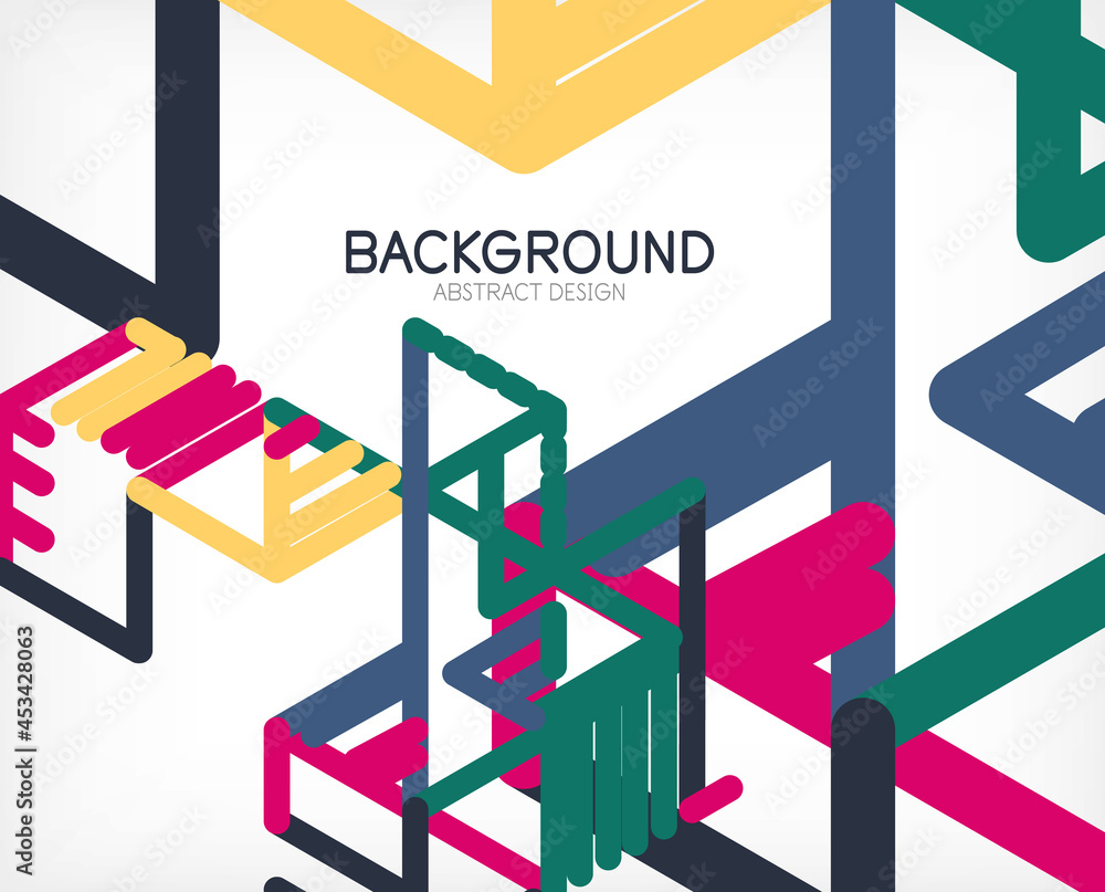 Abstract background. Color lines on white background. Linear abstract composition. Techno or business concept for wallpaper, banner, background, landing page Abstract background. Color lines on white background. Linear abstract composition. Techno or business concept for wallpaper, banner, background, landing page