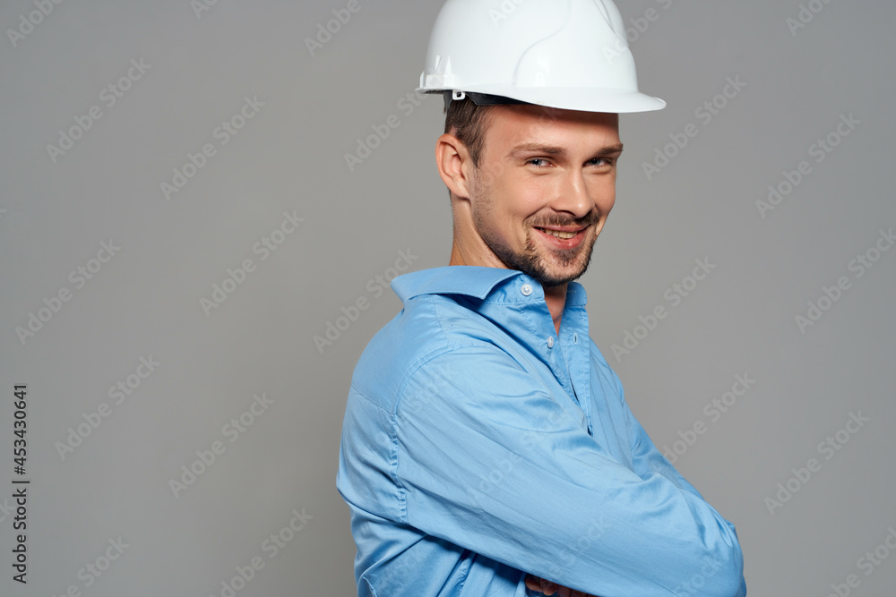man in construction uniform engineer professional work
