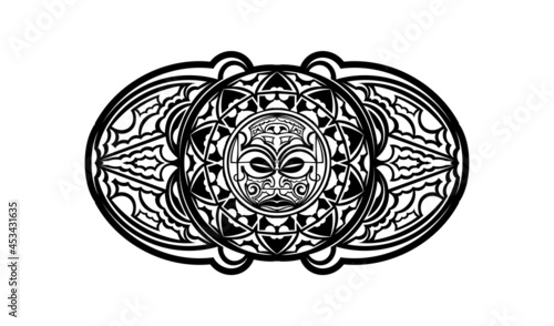 polynesian tattoo wrist sleeve tribal pattern forearm. ethnic template ornaments vector.
