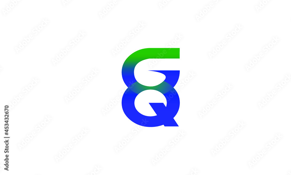 Alphabet letters Initials Monogram logo GQ, QG, G and Q Alphabet letters Initials Monogram logo GQ, QG, G and Q