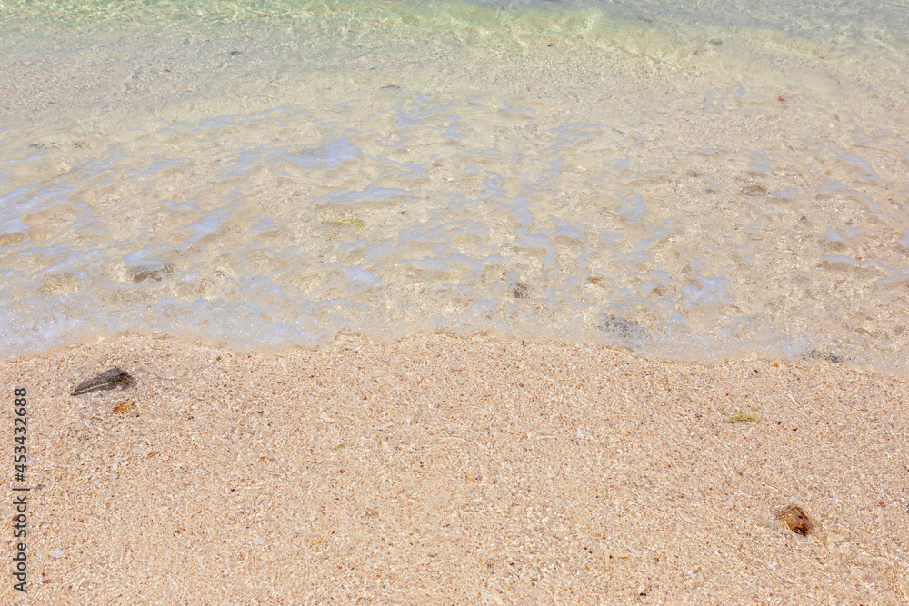 Wave on the sand beach background Wave on the sand beach background