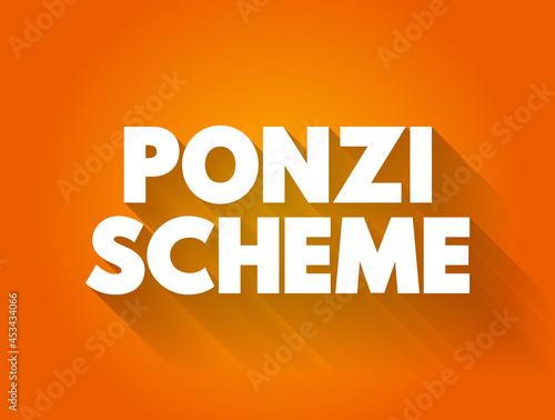 Ponzi scheme text quote, business concept background