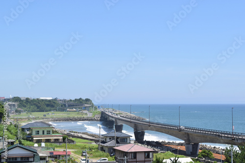 View of Pacific Ocean from Hitachi City, Ibaraki Prefecture, Japan