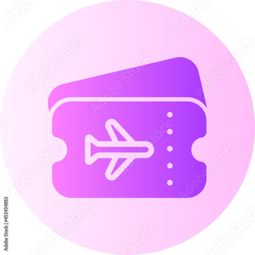 airplane ticket gradient icon