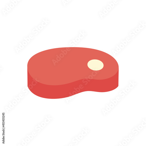 Meat icon. Isolated flat color icon. Vector illustration. Modern glyph design. Meat products. Food ingredients
