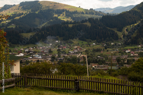 view of the village of the mountains