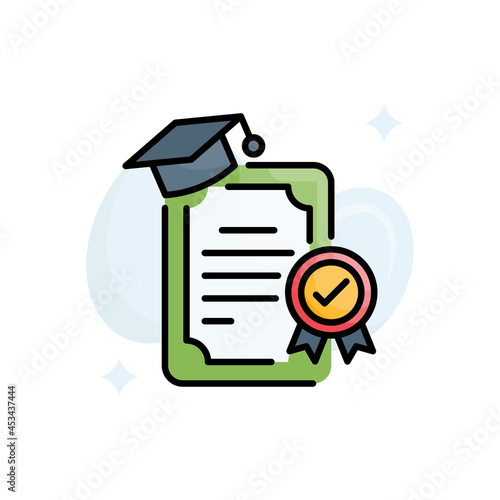Bachelors vector filled outline icon style illustration. EPS 10 file