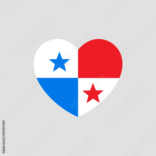Free Download Panama flag in heart shape vector love Panama - GFXLoad