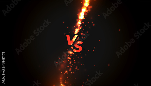 battle versus vs banner or product comparison background with sparkles