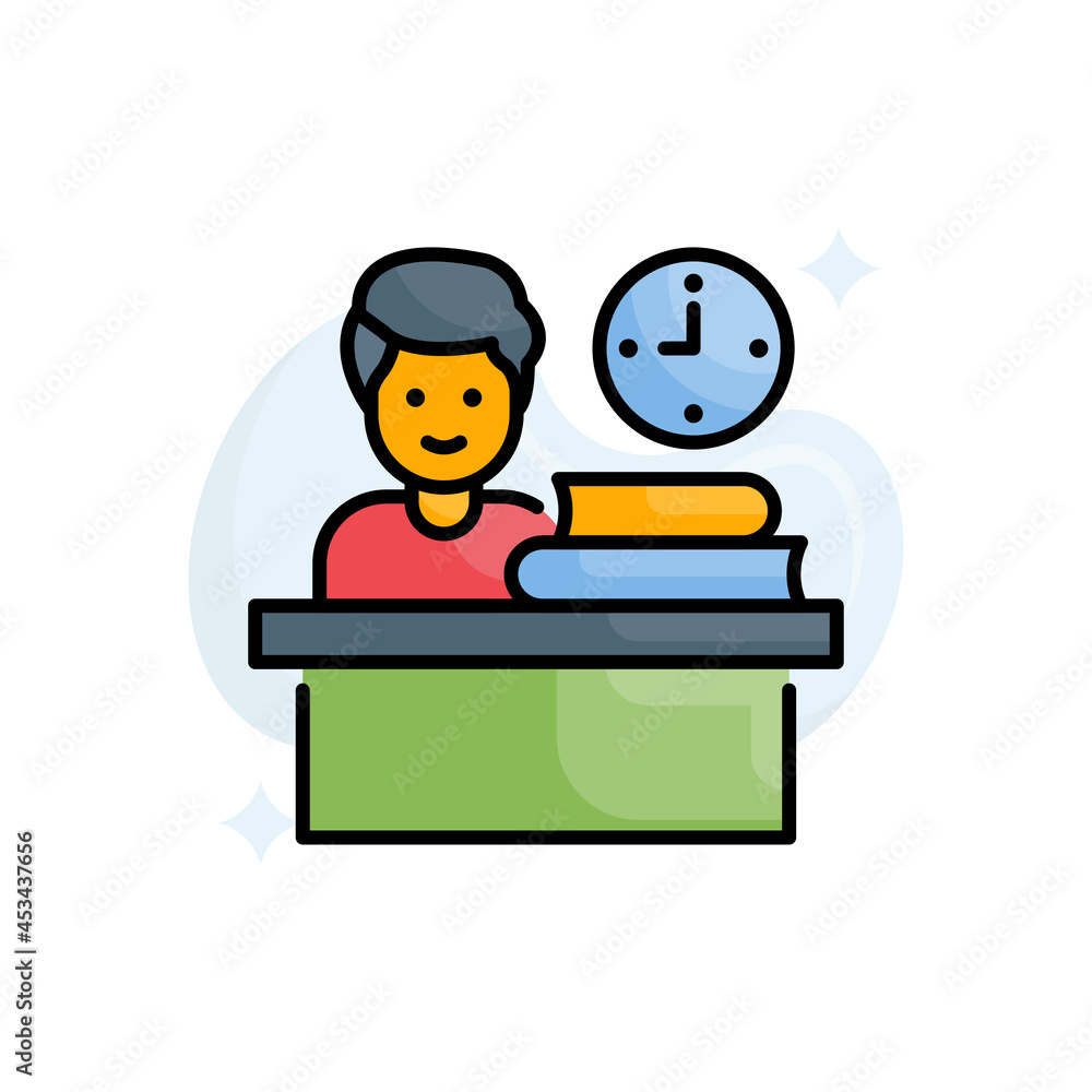 Work study vector filled outline icon style illustration. EPS 10 file Work study vector filled outline icon style illustration. EPS 10 file