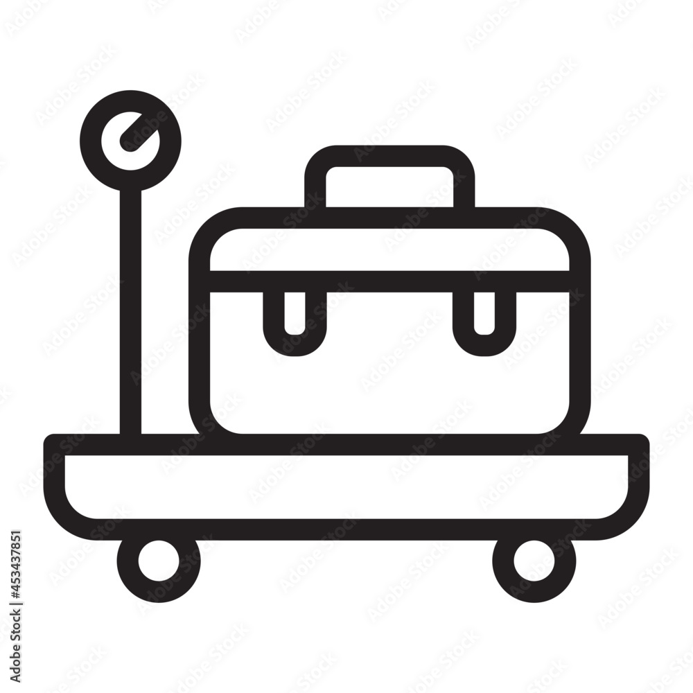 weight scale line icon weight scale line icon