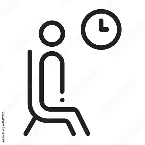 waiting room line icon